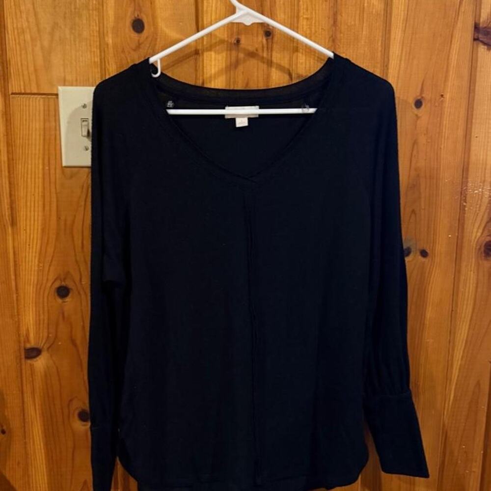 Black long sleeve blouse with
